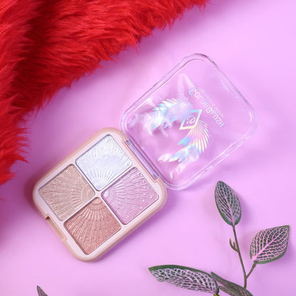 4-in-1 Shimmer Highlighter & Illuminator Palette (12 GM / 1 Pc)